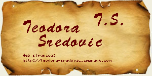 Teodora Sredović vizit kartica